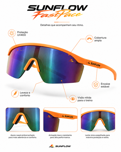 Óculos Esportivo SunFlow FastPace com Proteção UV400